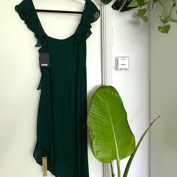 Reformation Adora Dress Dark Green NWT Size 12 - Picture 5 of 8